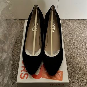 Michael Kors Size 9 Black Suede Wedges